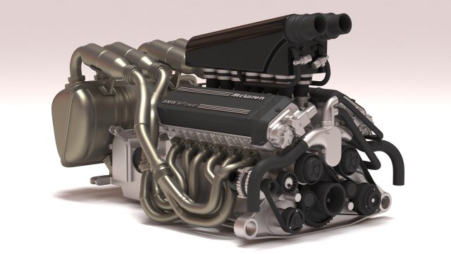 McLaren F1 S702 V12 Engine Modelo de impresión 3D .c4d .max .obj .3ds .fbx .stl .blend 