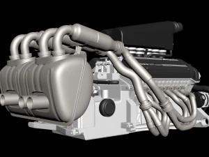 Motore McLaren F1 S702 V12 Modello di stampa 3D