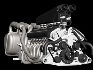 Motore McLaren F1 S702 V12 Modello di stampa 3D