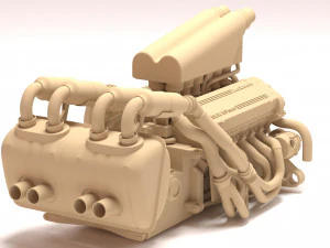 Motore McLaren F1 S702 V12 Modello di stampa 3D