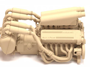 Motore McLaren F1 S702 V12 Modello di stampa 3D