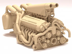 Motore McLaren F1 S702 V12 Modello di stampa 3D