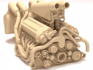 McLaren F1 S702 V12 Engine Modelo de impresión 3D