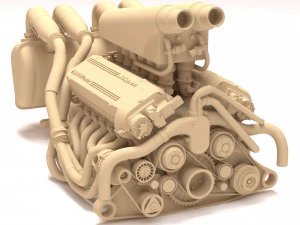 Motore McLaren F1 S702 V12 Modello di stampa 3D