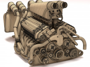 McLaren F1 S702 V12 Engine Modelo de impresión 3D