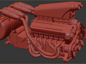 Motore McLaren F1 S702 V12 Modello di stampa 3D