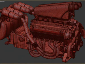 Motore McLaren F1 S702 V12 Modello di stampa 3D