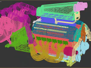 Motore McLaren F1 S702 V12 Modello di stampa 3D