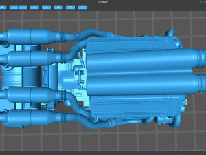 Motore McLaren F1 S702 V12 Modello di stampa 3D