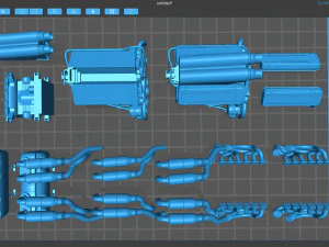 Motore McLaren F1 S702 V12 Modello di stampa 3D