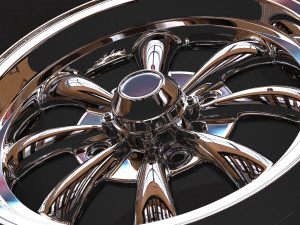 EMPI GT 8 Spoke Rim 3D प्रिंट मॉडल