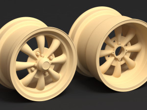 EMPI GT 8 Spoke Rim 3D प्रिंट मॉडल