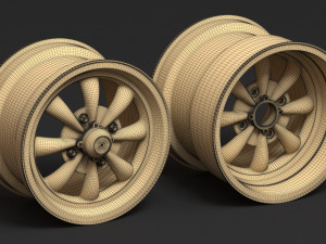 EMPI GT 8 Spoke Rim 3D प्रिंट मॉडल