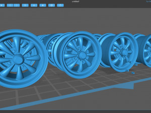 EMPI GT 8 Spoke Rim 3D प्रिंट मॉडल