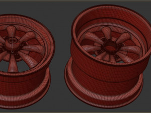 EMPI GT 8 Spoke Rim 3D प्रिंट मॉडल