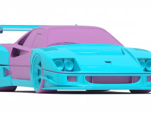 Kit carrozzeria larga F40 Modello di stampa 3D