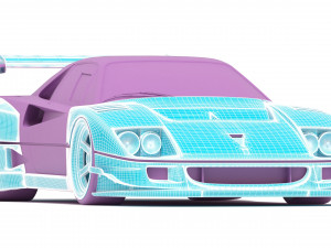 F40 Wide Body Kit Modèles 3D en vedette