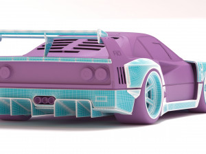 F40 Wide Body Kit Modèles 3D en vedette
