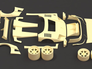 F40 Wide Body Kit Modèles 3D en vedette
