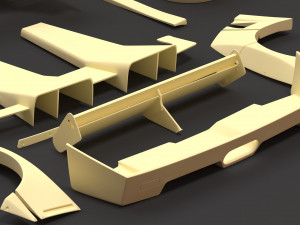 F40 Wide Body Kit Modèles 3D en vedette