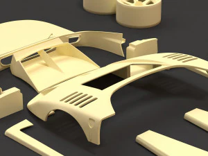 F40 Wide Body Kit 3D Print Model