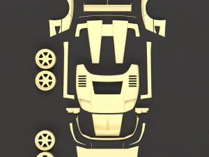 F40 Wide Body Kit 3D Print Model