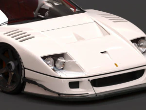 F40 Wide Body Kit 3D Print Model