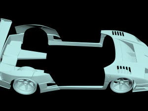 F40 Wide Body Kit 3D Print Model