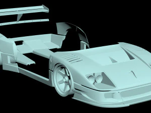 F40 Wide Body Kit 3D Print Model