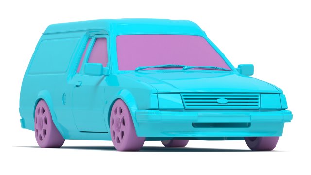 Escort 3rd Gen Van Shell kit all printable 3D Print Model .c4d .max .obj .3ds .fbx .stl .blend 