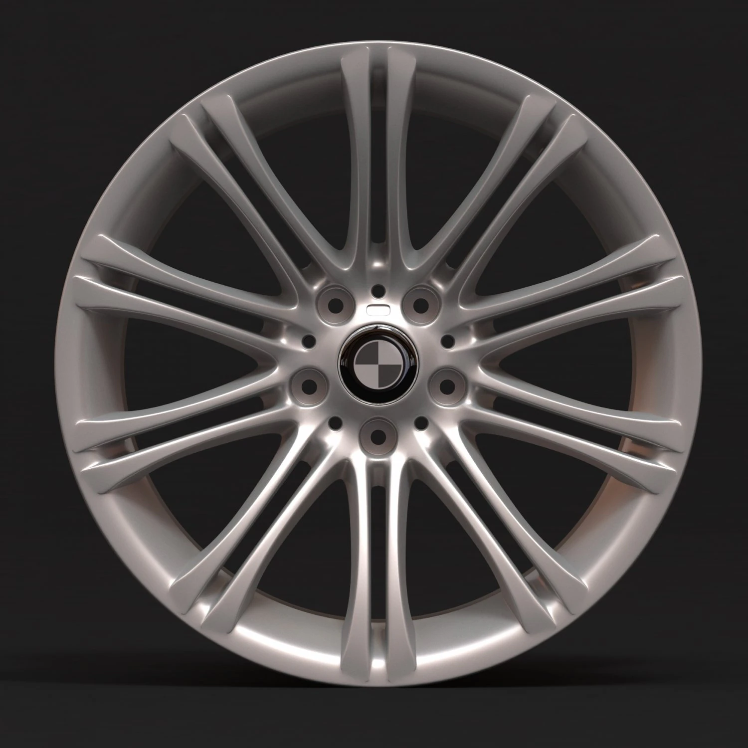 E60 M Sport 10 Spoke Rim 3D Print Model .c4d .max .obj .3ds .fbx .stl .blend 