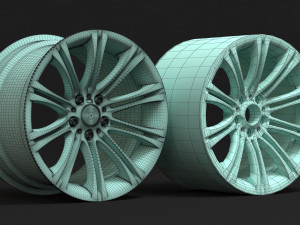 E60 M Sport 10 Spoke Rim Model Cetak 3D