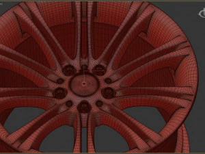 E60 M Sport 10 Spoke Rim 3D Print Model