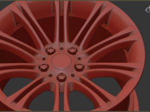 E60 M Sport 10 Spoke Rim Model Cetak 3D