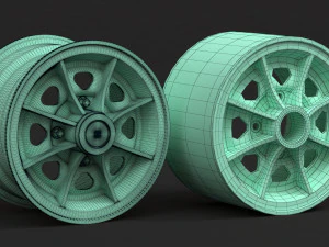 Classic Mini D1 Wheel 3D Print Model