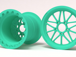 RBZ Billet Speedster Wheel ffront and rear Model do druku 3D