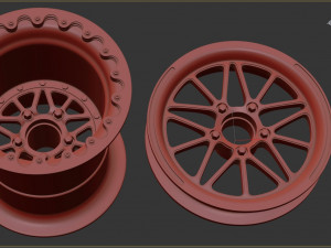 RBZ Billet Speedster Wheel ffront and rear Model do druku 3D