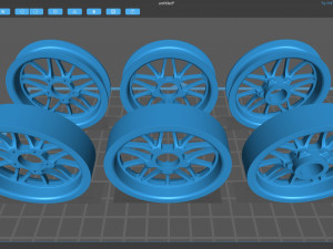 RBZ Billet Speedster Wheel ffront and rear Model do druku 3D