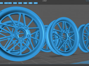 RBZ Billet Speedster Wheel ffront and rear Model do druku 3D