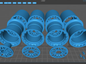RBZ Billet Speedster Wheel ffront and rear Model do druku 3D