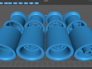 RBZ Billet Speedster Wheel ffront and rear Model do druku 3D