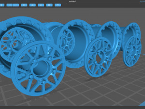 RBZ Billet Speedster Wheel ffront and rear Model do druku 3D