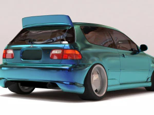 Civic EG6 Rear Spoilers kit 3D Print Model