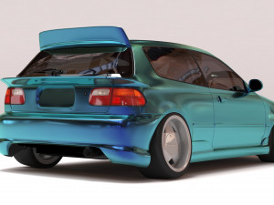 Civic EG6 Rear Spoilers kit 3D 打印模型