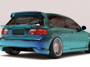 Civic EG6 Rear Spoilers kit 3D 打印模型
