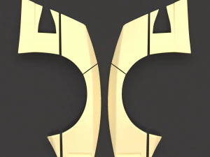 F40 Liberty Walk Rear Fenders 3D Print Model