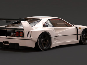 F40 Liberty Walk Rear Fenders 3D 打印模型