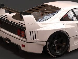 F40 Liberty Walk Rear Fenders 3D 打印模型