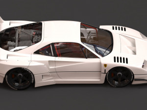 F40 Liberty Walk Rear Fenders 3D 打印模型