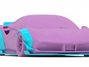 F488 Wide Body Kit Printable 3D Print Model